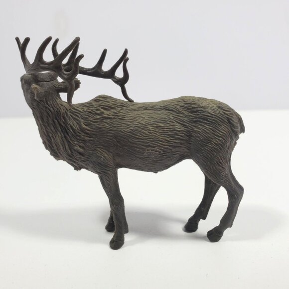 New Ray Elk 3" Vintage Figure Wildlife Brown Plastic - Picture 5 of 16